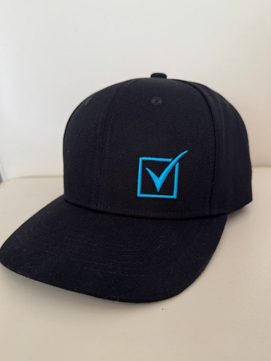 Vote Blue Checkbox Snapback Black Hat